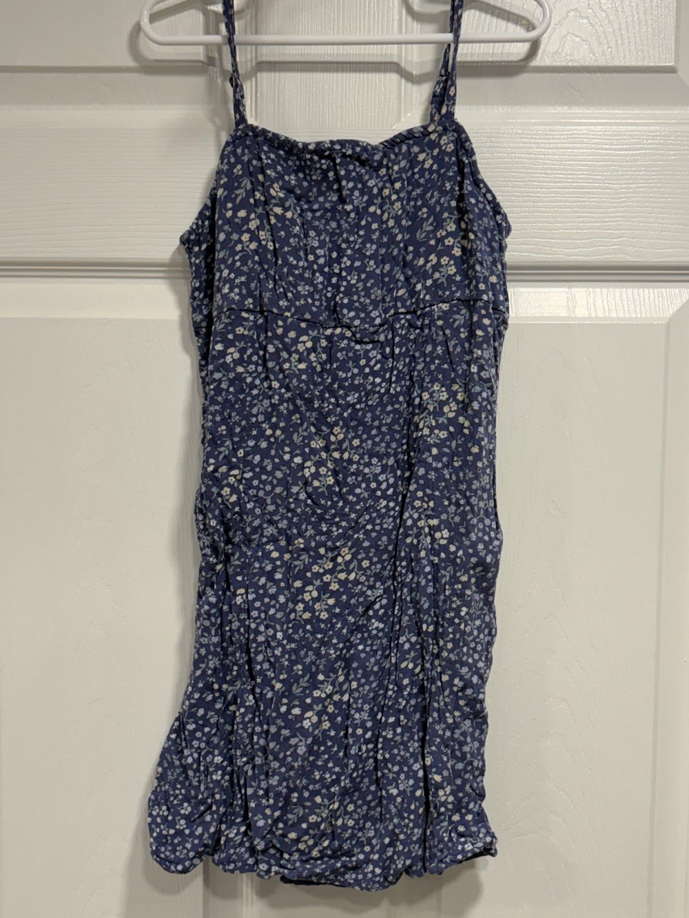 abercrombie kids Navy Blue Floral Spaghetti-Strap Dress